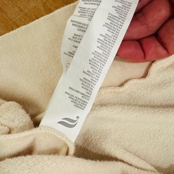 Fabletics Cream Hoodie Sweatshirt - Picture 3 of 4